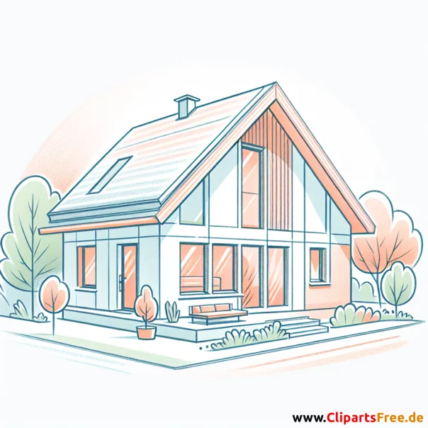 Passivhaus Clipart - Bilder zum Thema Immobilien