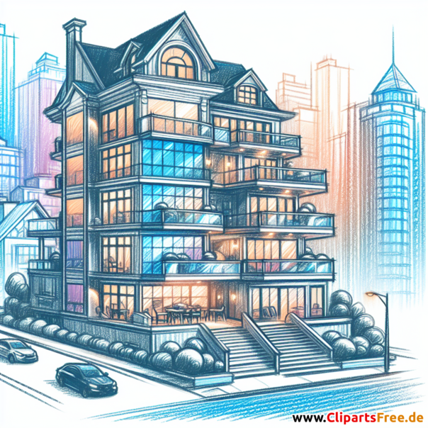 Penthouse Clipart - Bilder zum Thema Immobilien