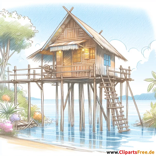 Pfahlbau Clipart - Bilder zum Thema Immobilien