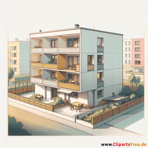 Plattenbau Clipart - Bilder zum Thema Immobilien