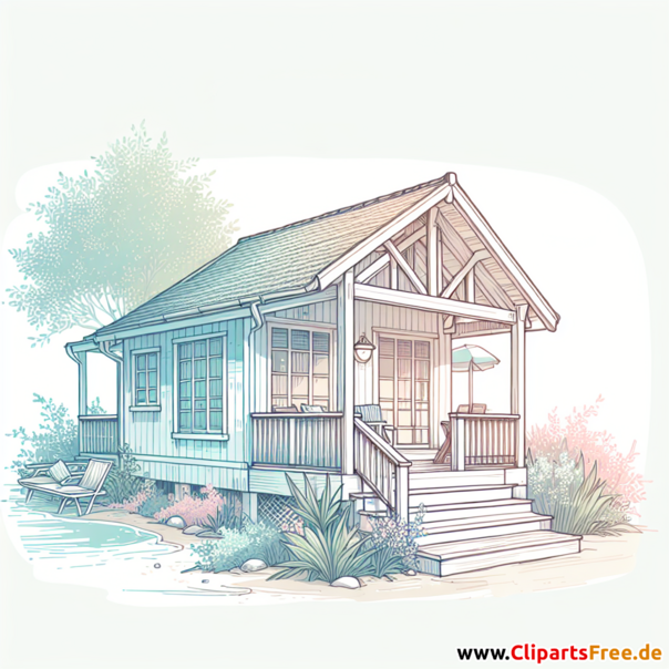 Sommerhaus Clipart - Bilder zum Thema Immobilien