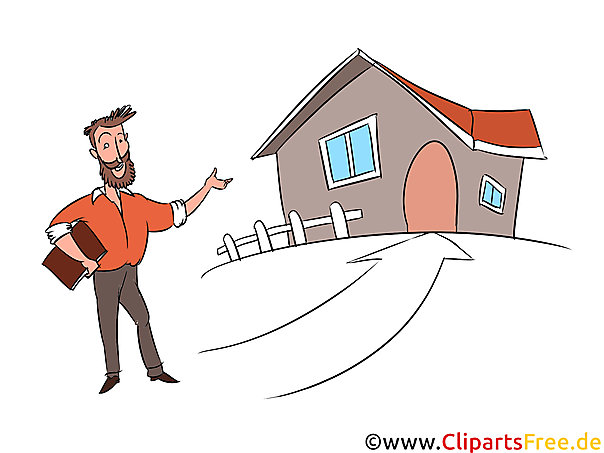Haus Kaufen Uber Makler Clipart Illustration Bild Grafik Gratis