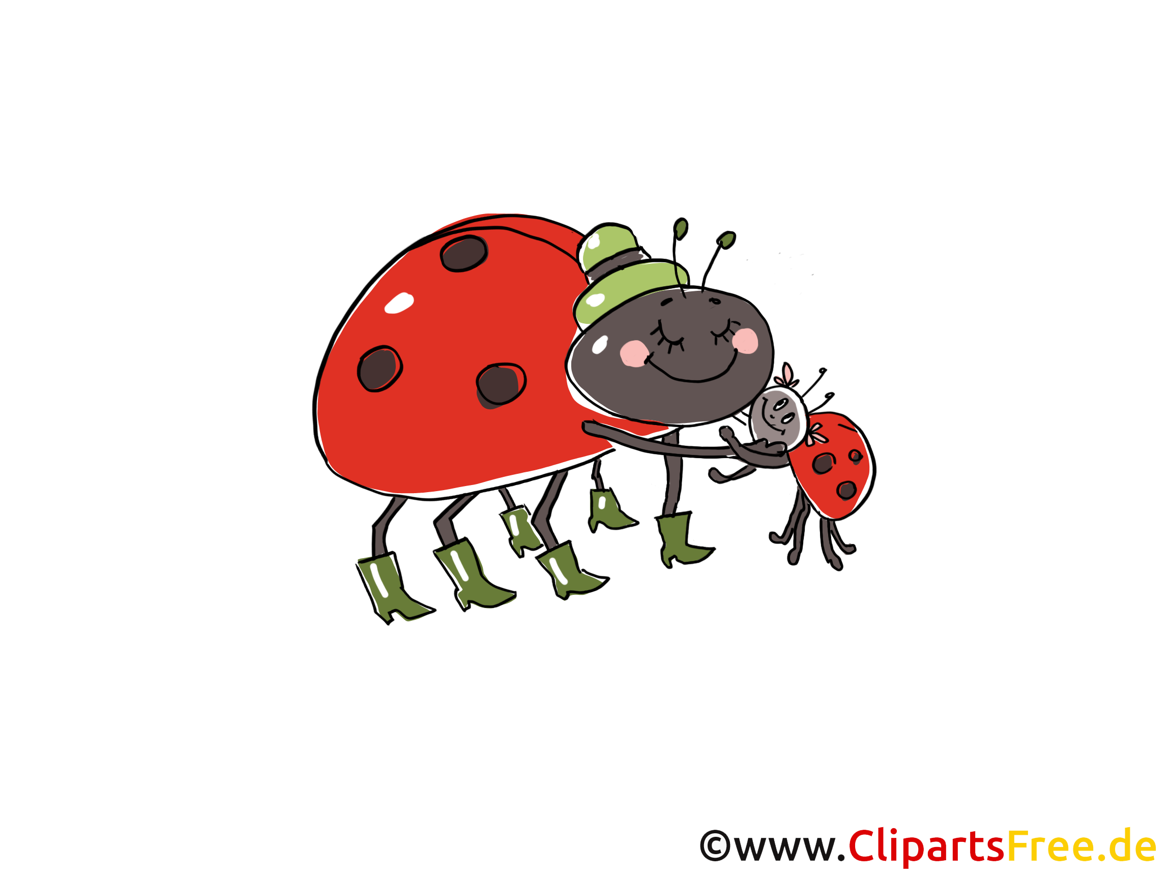 Ladybeetles Comic, Cartoon, Clipart, Bild, Zeichnung, Illustration gratis Ladybeetles Comic, Cartoon, Clipart, Bild, Zeichnung, Illustration gratis