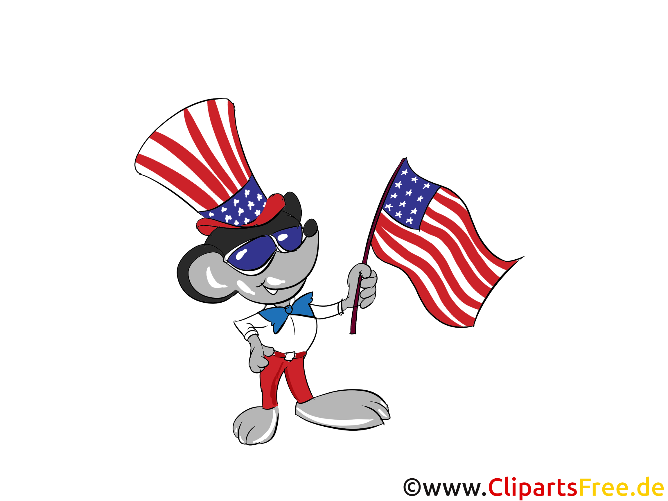4 Juli Clipart, Bild, Cartoon, Comic kostenlos