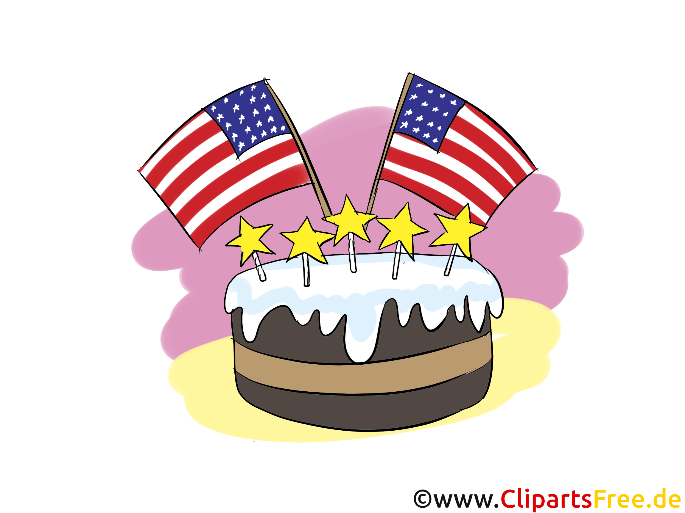 USA Flag Clipart, 4 July, Image, Graphic