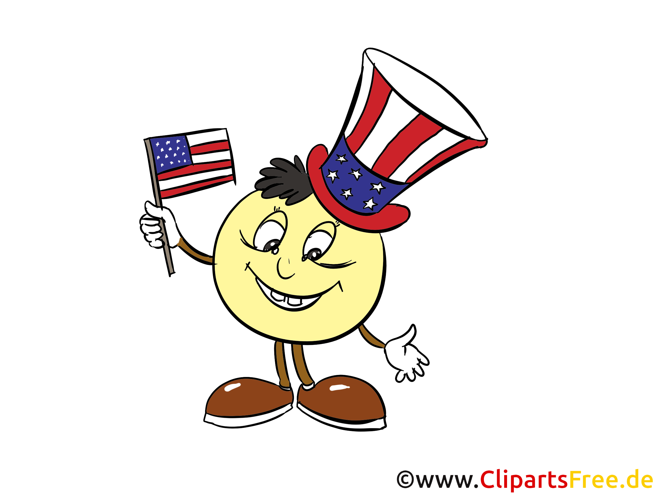 USA Nationalfeiertag Clipart, Bild, Grusskarte gratis