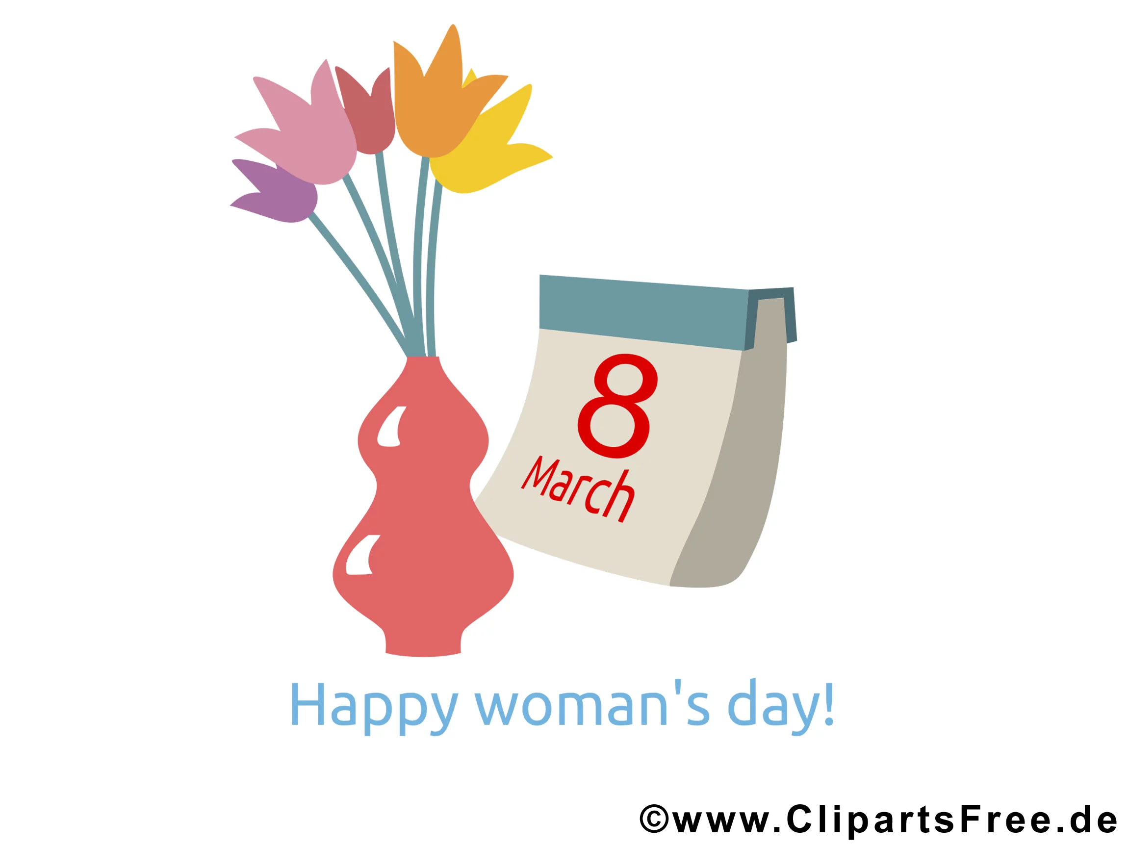 Internationaler Frauentag Bild, Karte, Illustration