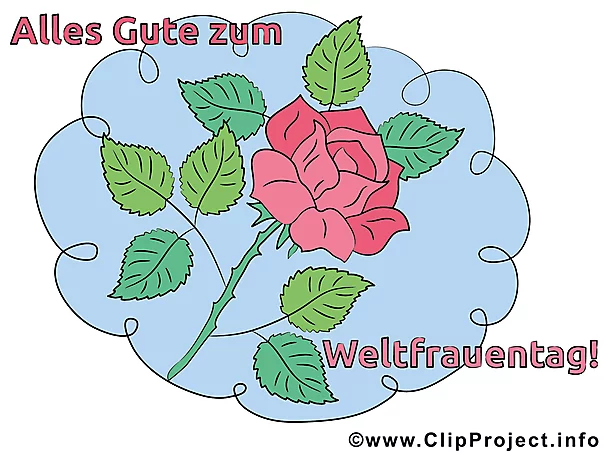 Internationaler Frauentag Karte, Bild, Clipart, eCard
