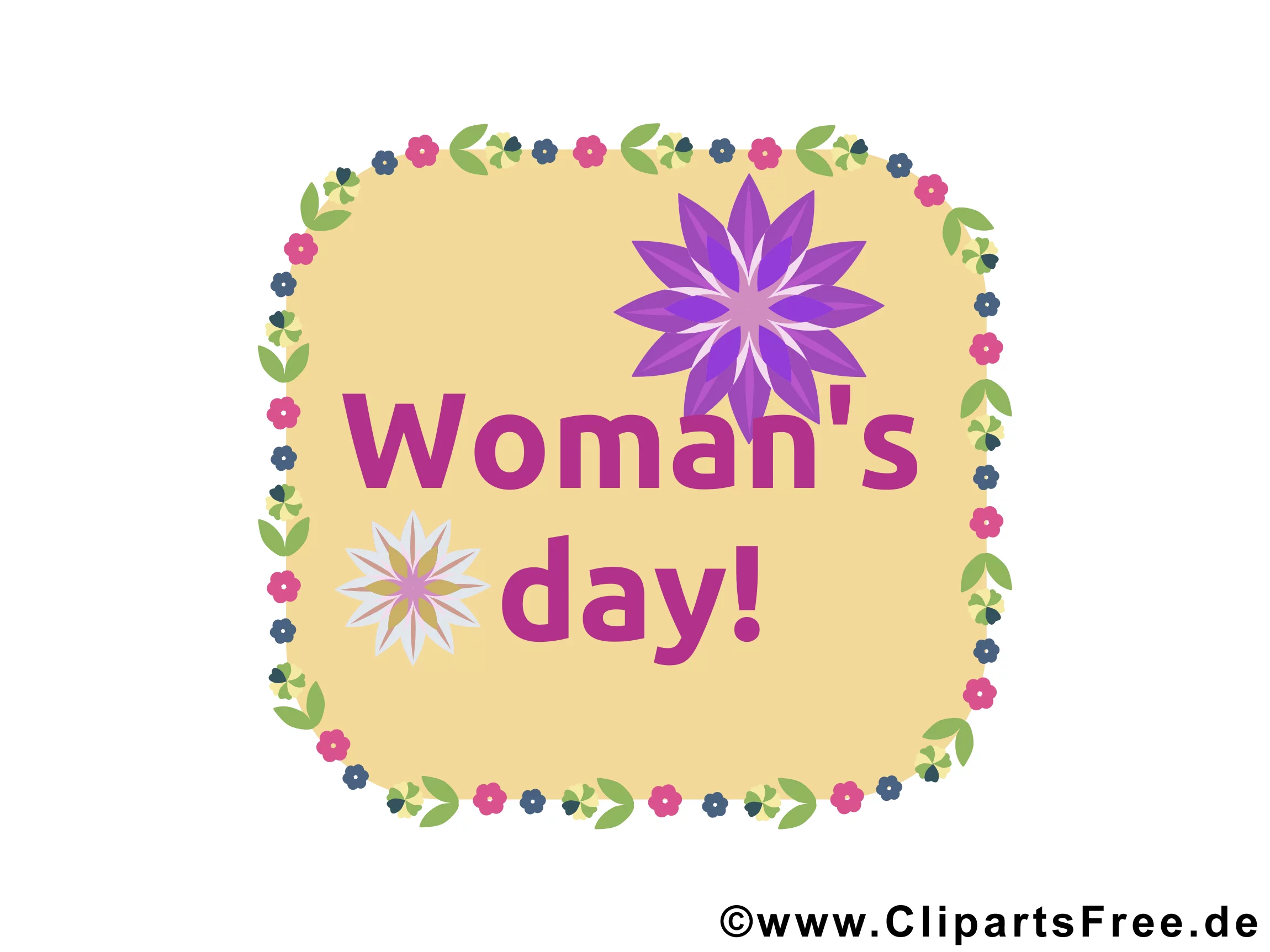 Woman_s Day Card, Clip Art, Image