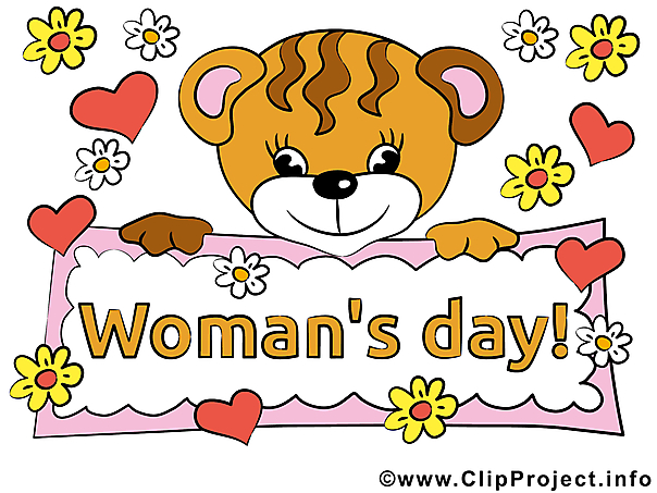 Womans Day Clipart, eCard, Cartoon