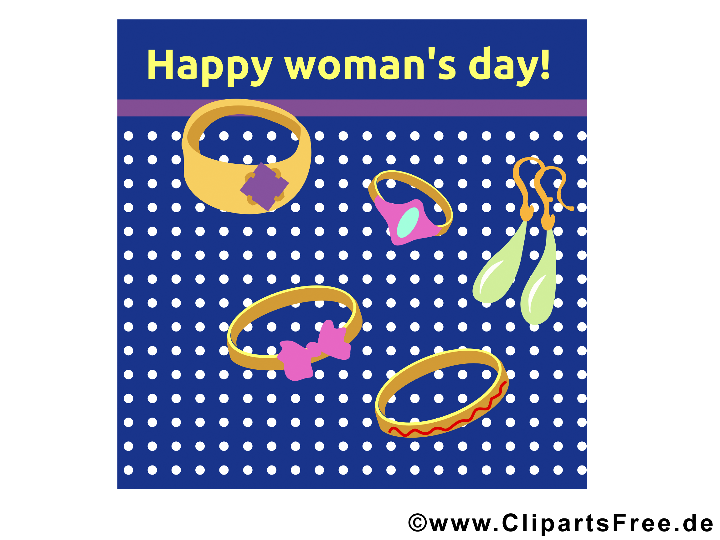 Wünsche zum Frauentag Clipart, Karte Wünsche zum Frauentag Clipart, Karte