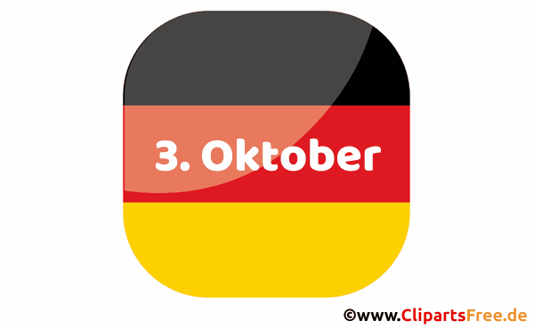 3. Oktober Button mit Farben der deutschen Fahne 3. Oktober Button mit Farben der deutschen Fahne