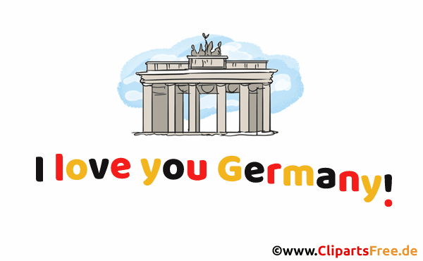 Brandenburger Tor mit animirtem Text I love you Germany Brandenburger Tor mit animirtem Text I love you Germany