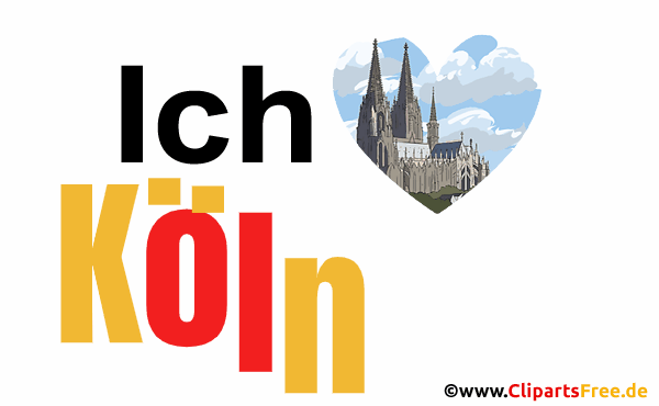 Ich liebe Kölner Dom Gif, Clipart, Animation