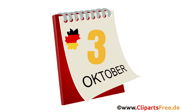 Kalender mit Datum 3. Oktober Gif-Animation