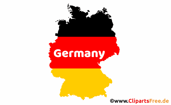 Karte Deutschland mit Farben Schwarz, Rot, Gold Karte Deutschland mit Farben Schwarz, Rot, Gold