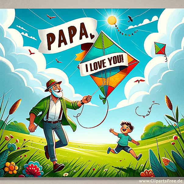 Bild zum Vatertag Vater, Sohn, Drachen