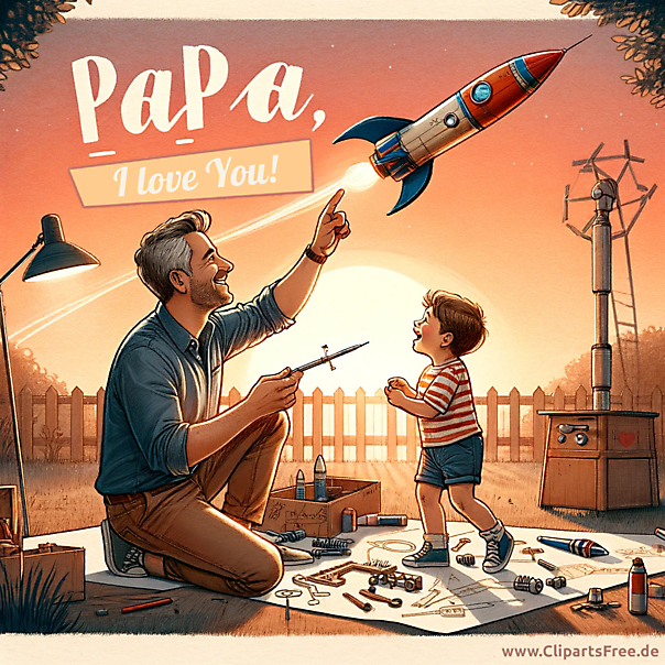 I love You e-Card zum Vatertag auf Englisch