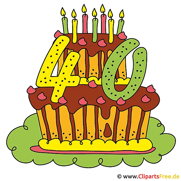 40 Jahre Geburtstagsparty Clipart - Bild