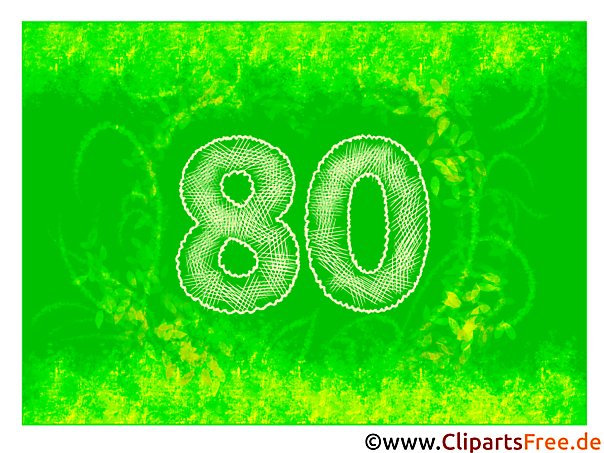Zum 80 Geburtstag Glueckwunschkarte E Card kostenlos