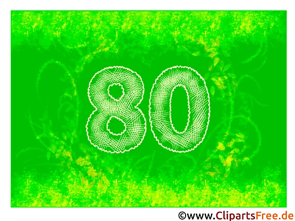 Zum 80 Geburtstag Glueckwunschkarte E Card kostenlos