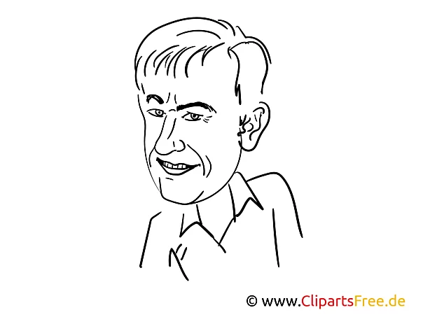 Roland Kaiser Zeichnung, Cartoon, Karikatur