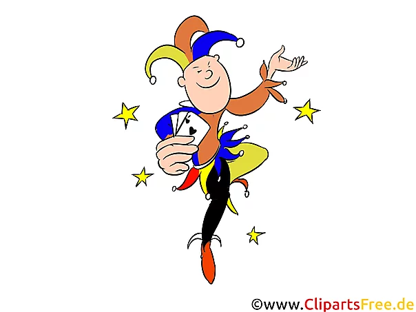 Hofnarr, Bajazzo, Narr Clipart, Bilder zu Fasching, Karneval