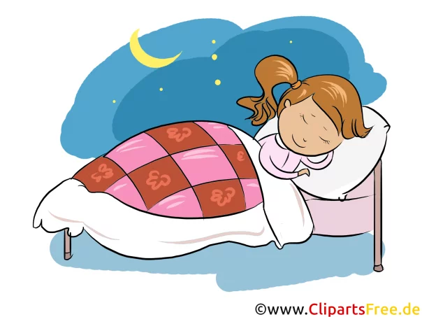 Kinder gehen ins Bett schlafen - Tagesablauf Bilder