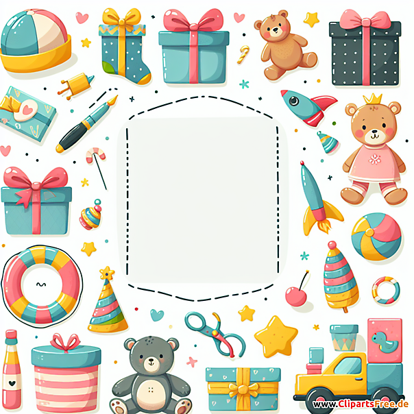 Geschenke für Kindertag Clipart kostenlos