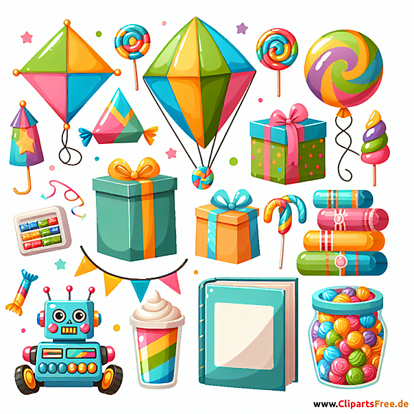 Geschenke für Kindertag Cliparts kostenlos