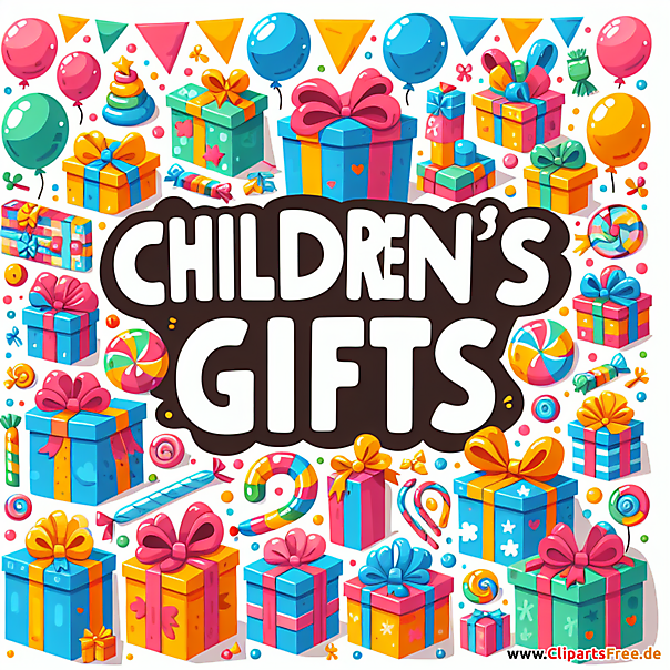 Geschenke zum Kindertag Cliparts kostenlos