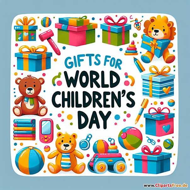 Geschenke zum Weltkindertag Cliparts kostenlos