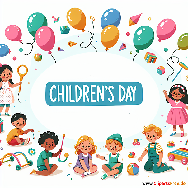 Glückwunschkarte Kindertag kostenlos