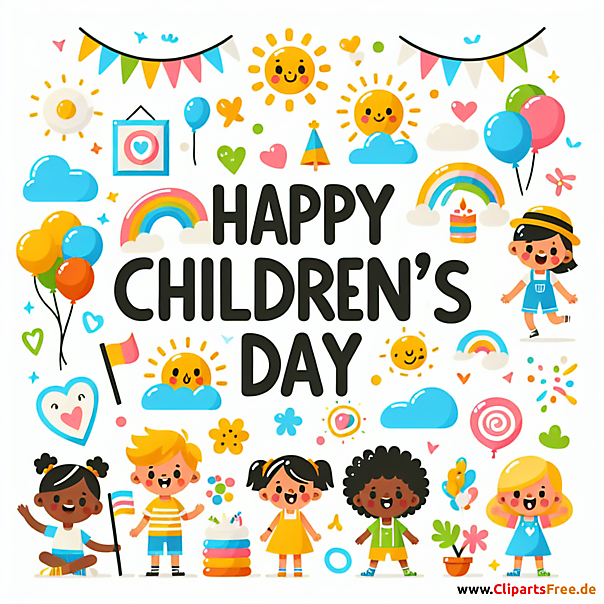 Glückwunschkarte Kindertag zum Drucken