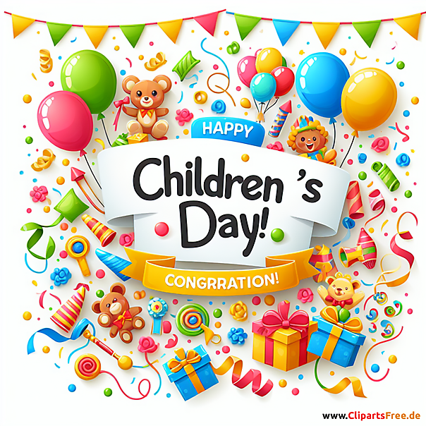 Glückwunschkarte zum Kindertag kostenlos