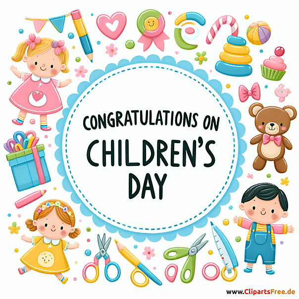 Glückwunschkarte zum Kindertag zum Drucken