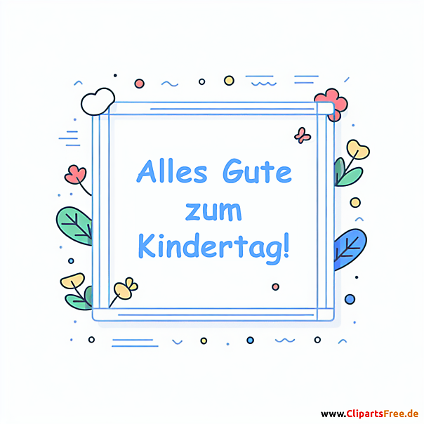 Grußkarte Alles Gute zum Kindertag auf Deutsch