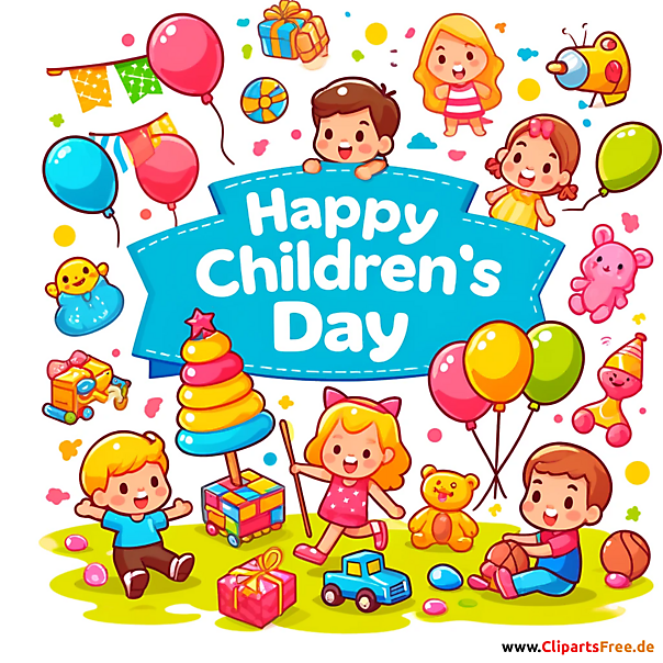 Happy Kindertag Clip Art