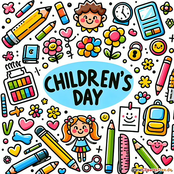 Kinder-Tag Clipart kostenlos
