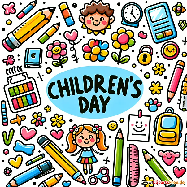 Kinder-Tag Clipart kostenlos
