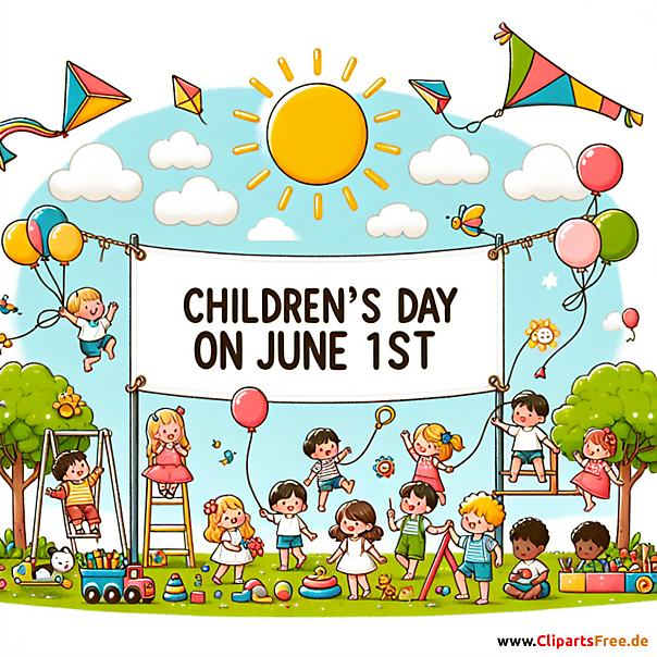 Kindertag am 1 Juni Clipart kostenlos