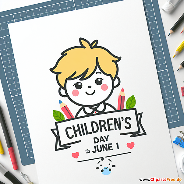 Kindertag am 1 Juni Cliparts kostenlos