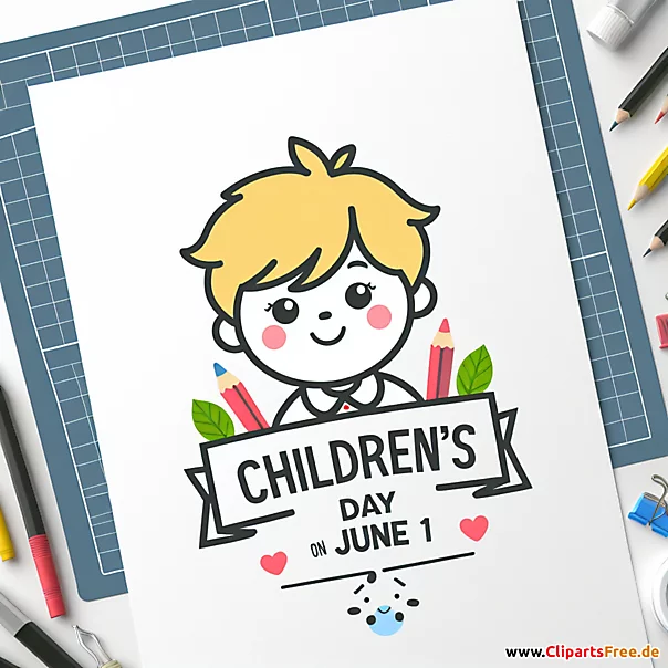 Kindertag am 1 Juni Cliparts kostenlos