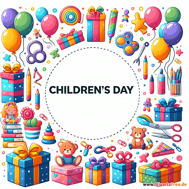 Kindertag Geschenke Clipart kostenlos