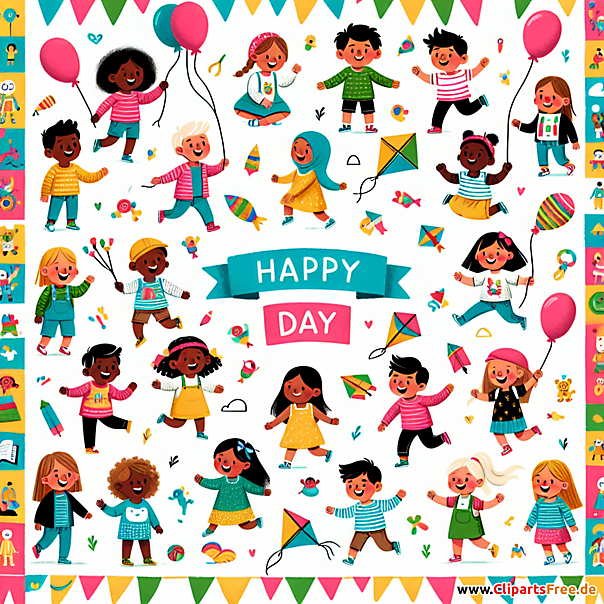 Kindertag Grußkarte gratis