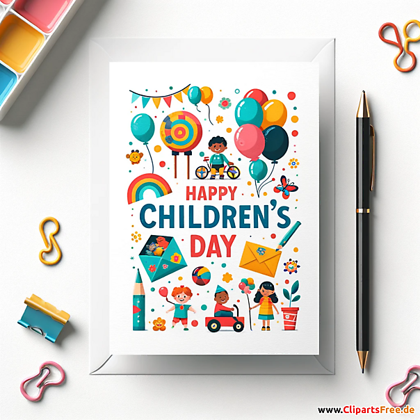 Klappkarte zum Kindertag