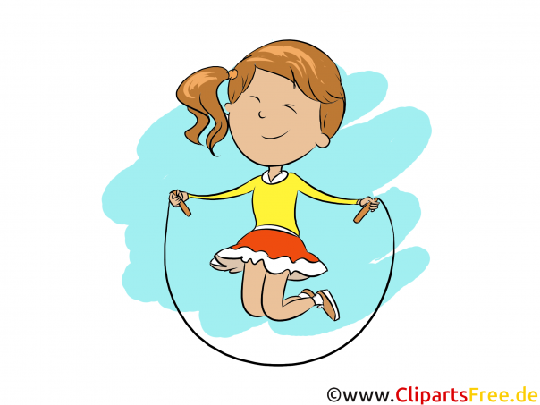Springseil im Sportunterrsicht - Tagesablauf Cliparts für Grundschule
