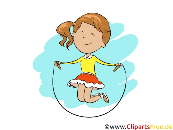 Springseil im Sportunterrsicht - Tagesablauf Cliparts für Grundschule