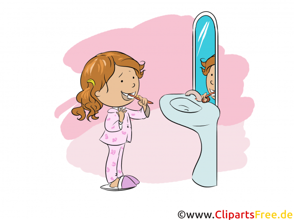 Zähne putzen -Bilder Tagesablauf für KiTa und Schule