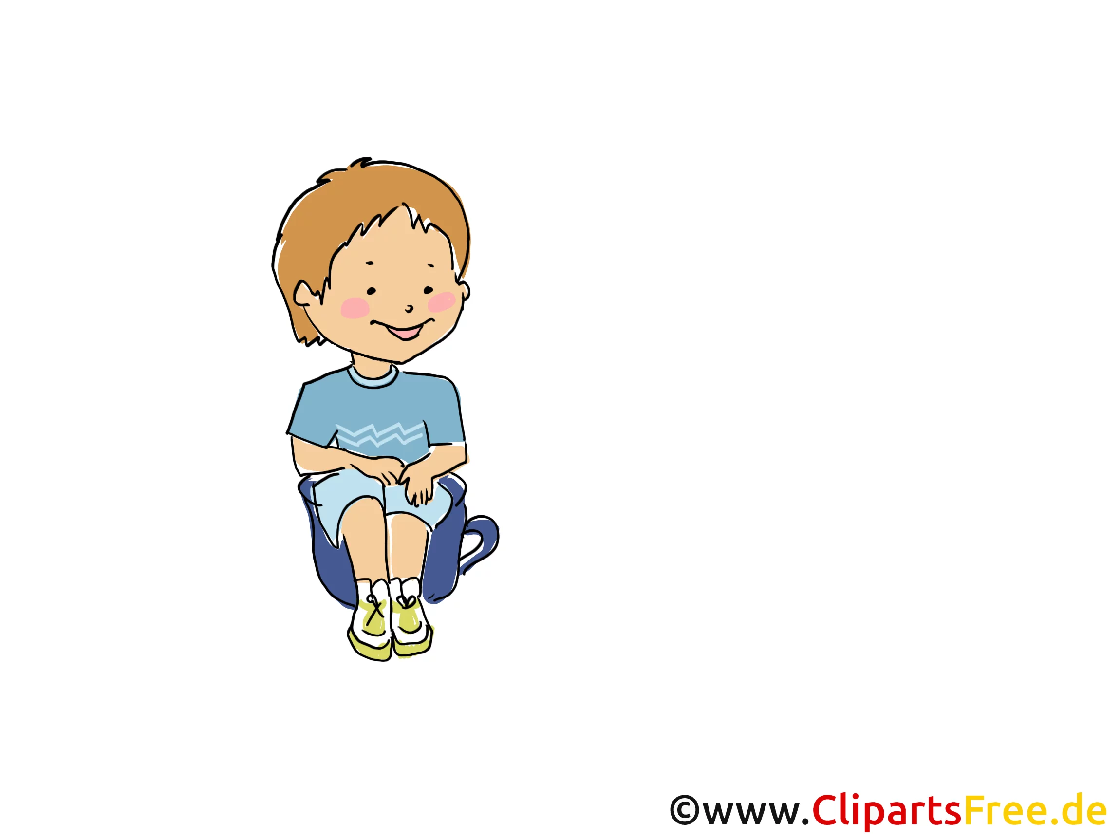Junge im Kindergarten Bild, Clipart, Cartoon, Grafik, Comic gratis